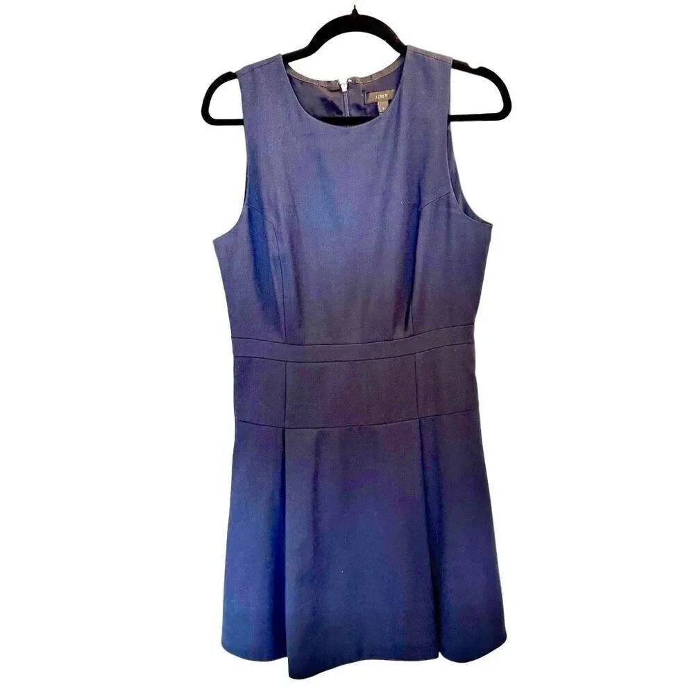 JCrew navy drop waist shift sheath dress size 8